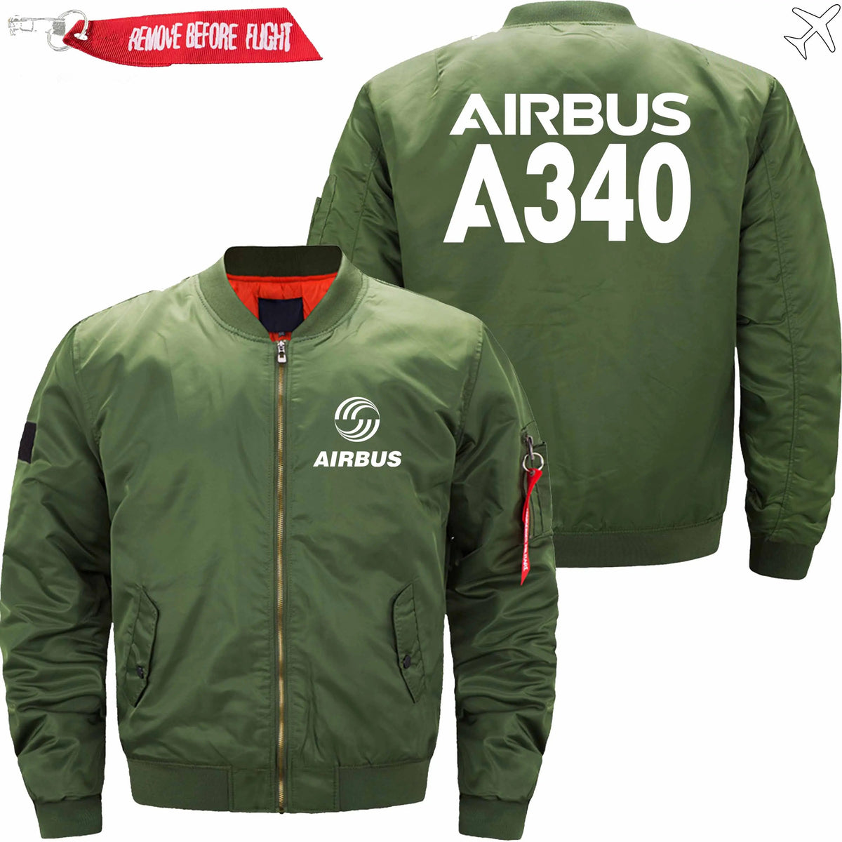 AIRBUS A340 ETET BOMBER JACKET FLIGHT JACKET AVIATOR JACKET