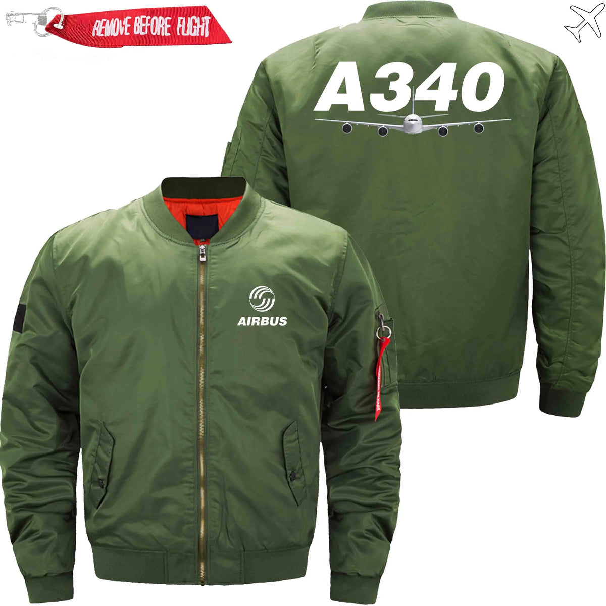 AIRBUS A340 ETET BOMBER JACKET FLIGHT JACKET AVIATOR JACKET