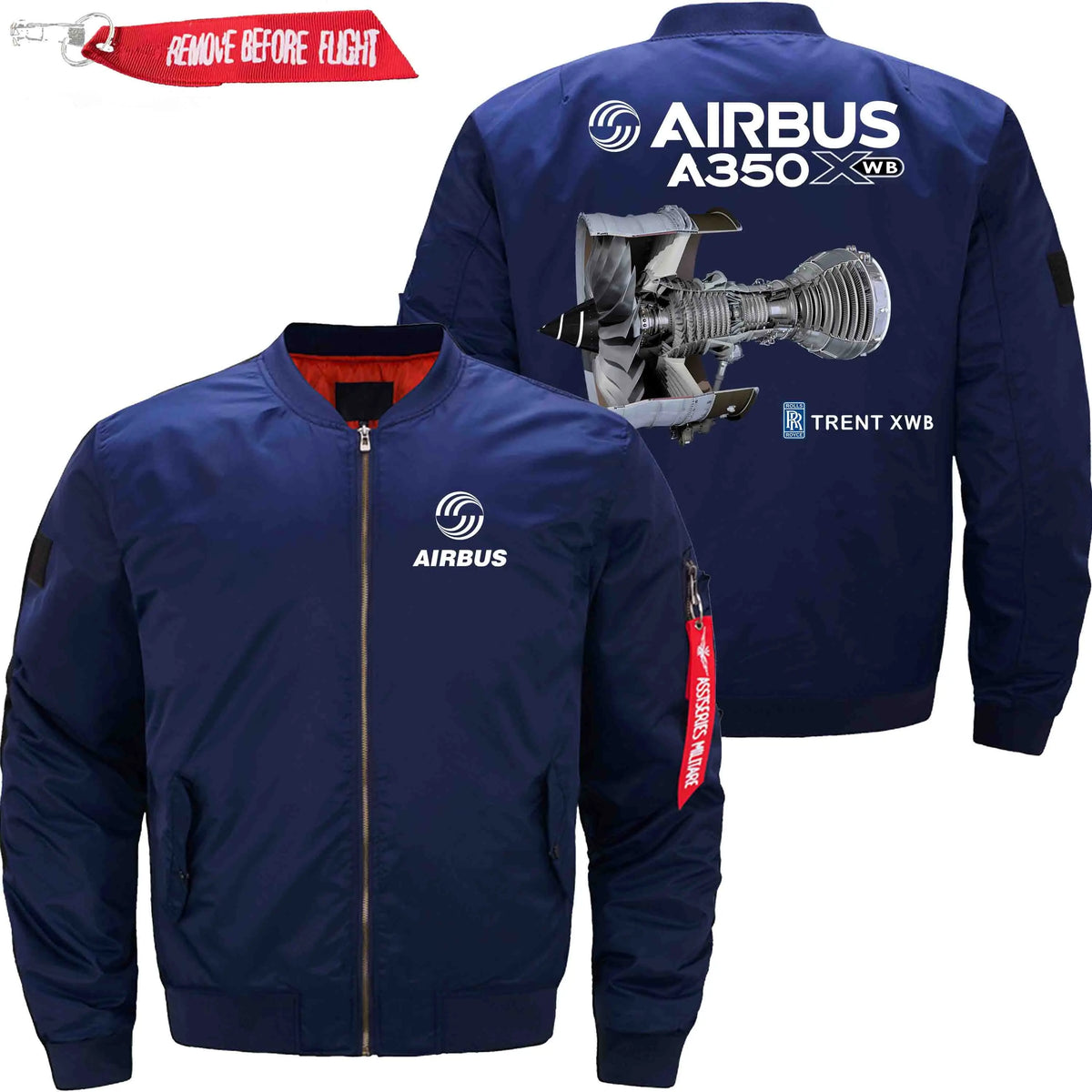 AIRBUS A350 XWB ETET BOMBER JACKET FLIGHT JACKET AVIATOR JACKET