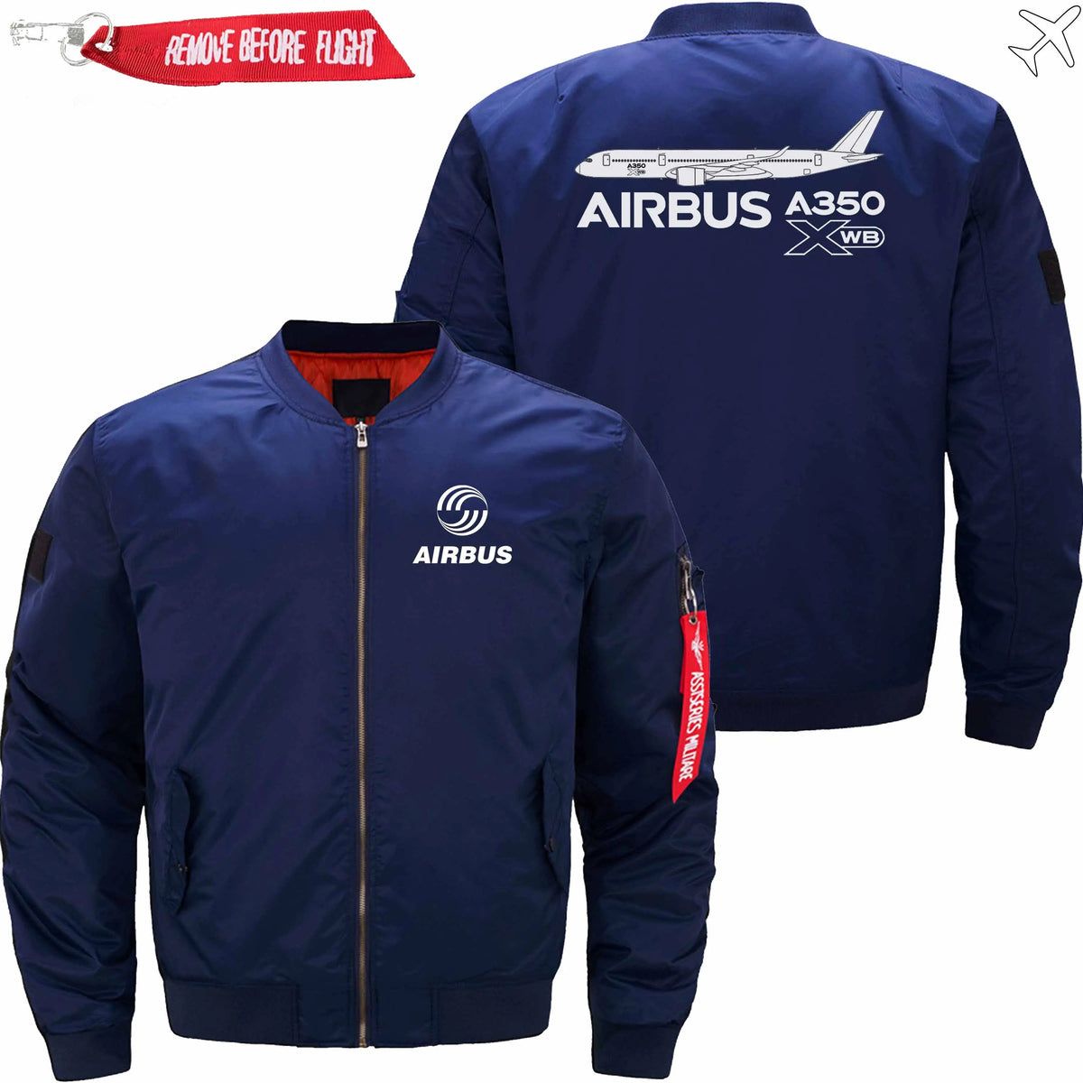 AIRBUS A350XWB MA-1 BOMBER JACKET FLIGHT JACKET AVIATOR JACKET