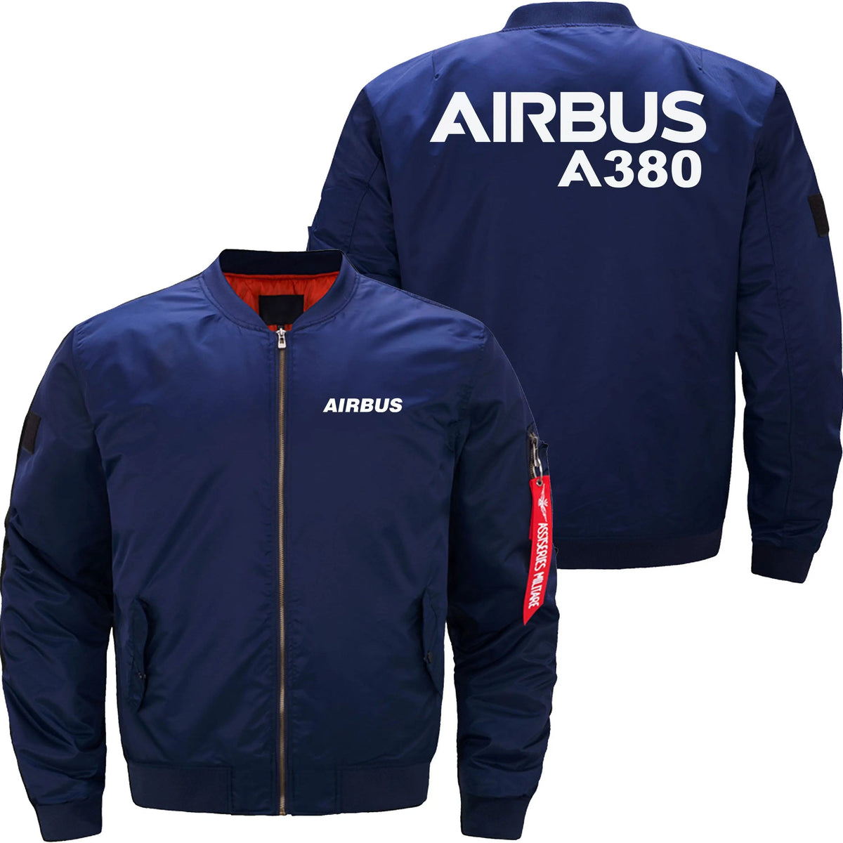 AIRBUS A380 DESIGNED Ma-1 Bomber Jacket Flight Jacket Aviator Jacket