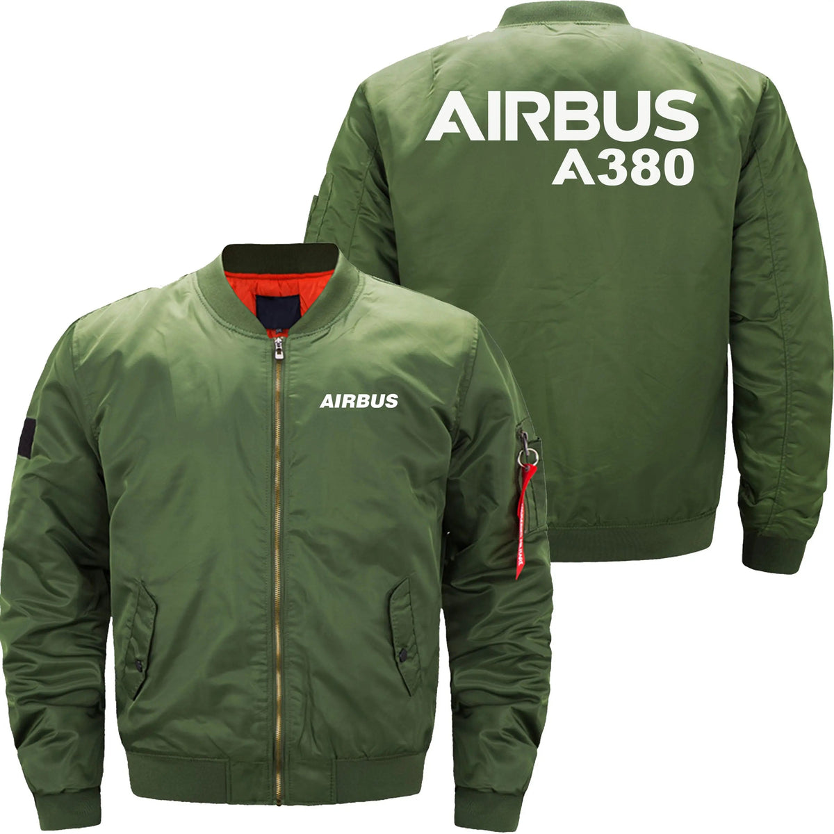 AIRBUS A380 DESIGNED Ma-1 Bomber Jacket Flight Jacket Aviator Jacket