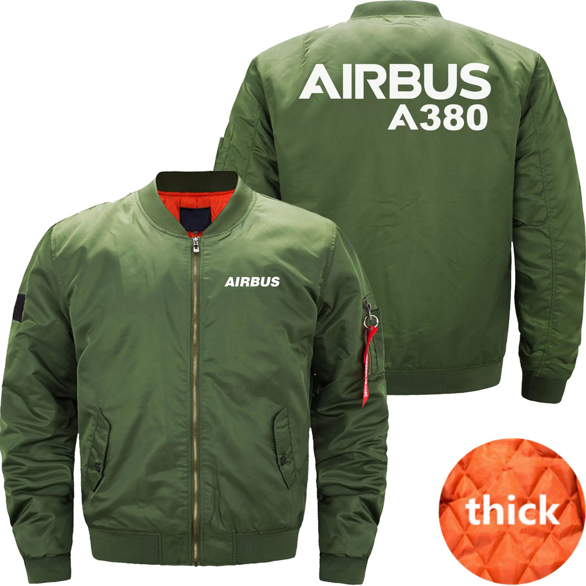 AIRBUS A380 DESIGNED Ma-1 Bomber Jacket Flight Jacket Aviator Jacket