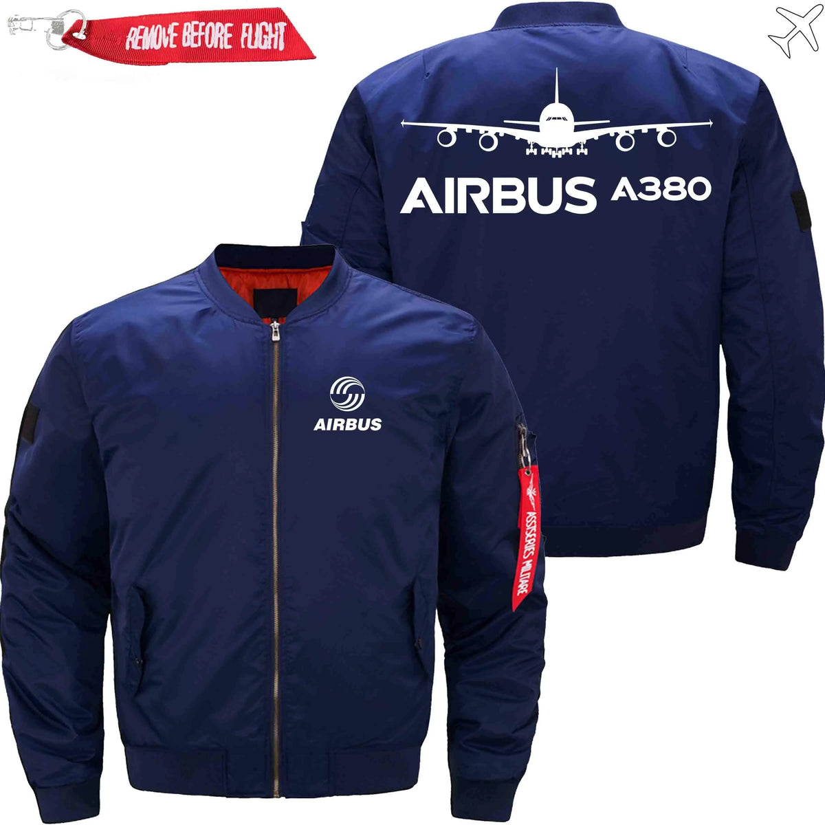 AIRBUS A380 ETET BOMBER JACKET FLIGHT JACKET AVIATOR JACKET