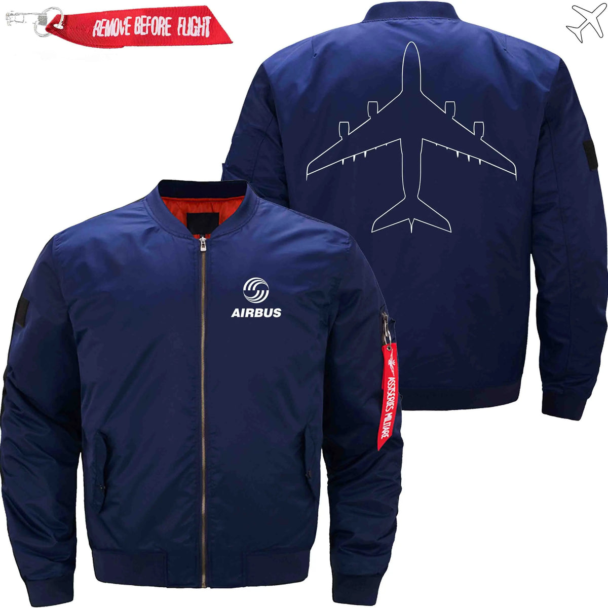 AIRBUS A380 ETET BOMBER JACKET FLIGHT JACKET AVIATOR JACKET