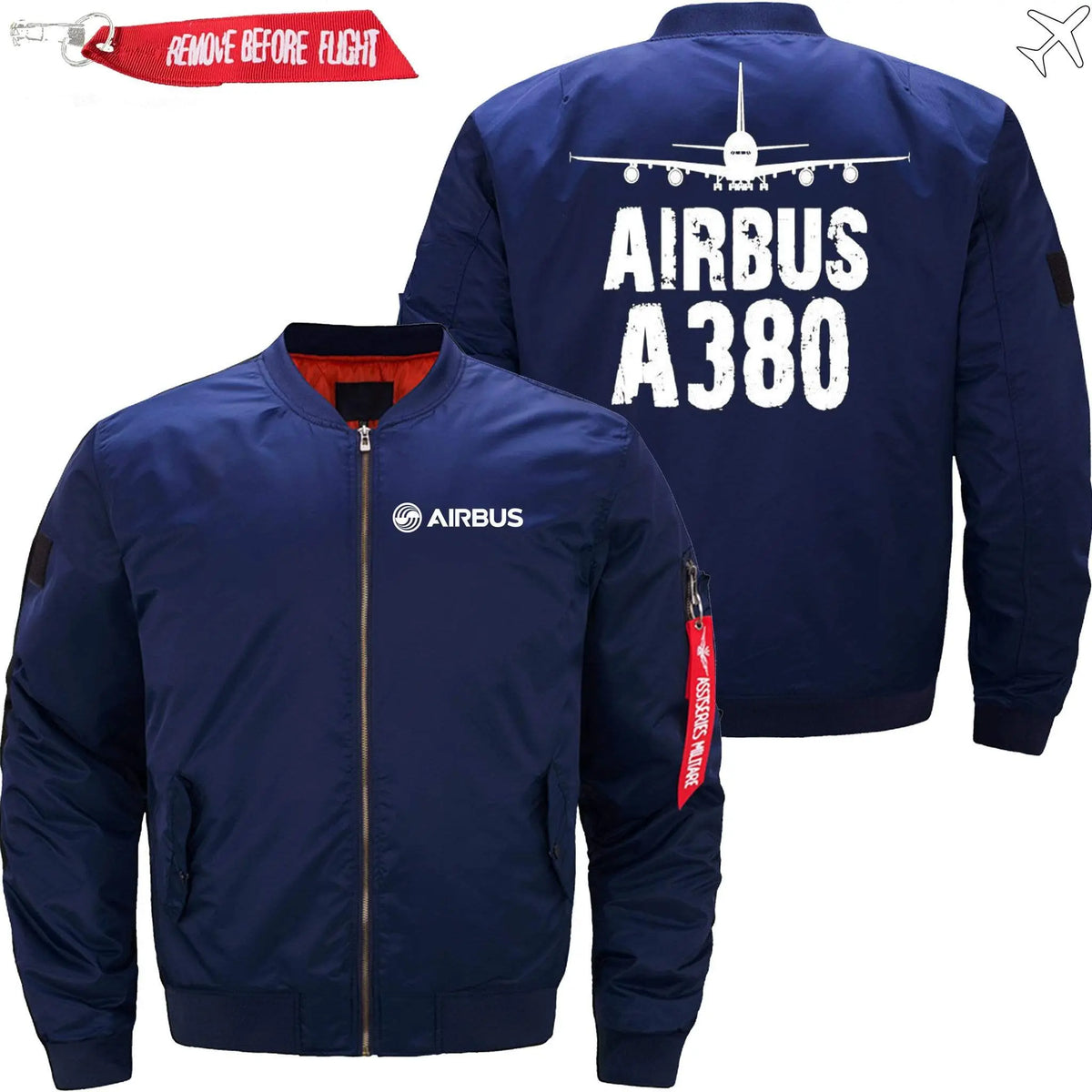 AIRBUS A380 ETET BOMBER JACKET FLIGHT JACKET AVIATOR JACKET