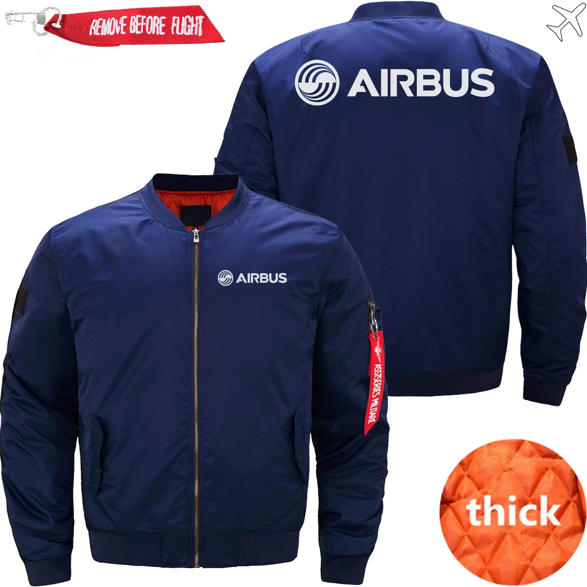 AIRBUS LOGO Ma-1 Bomber Jacket Flight Jacket Aviator Jacket