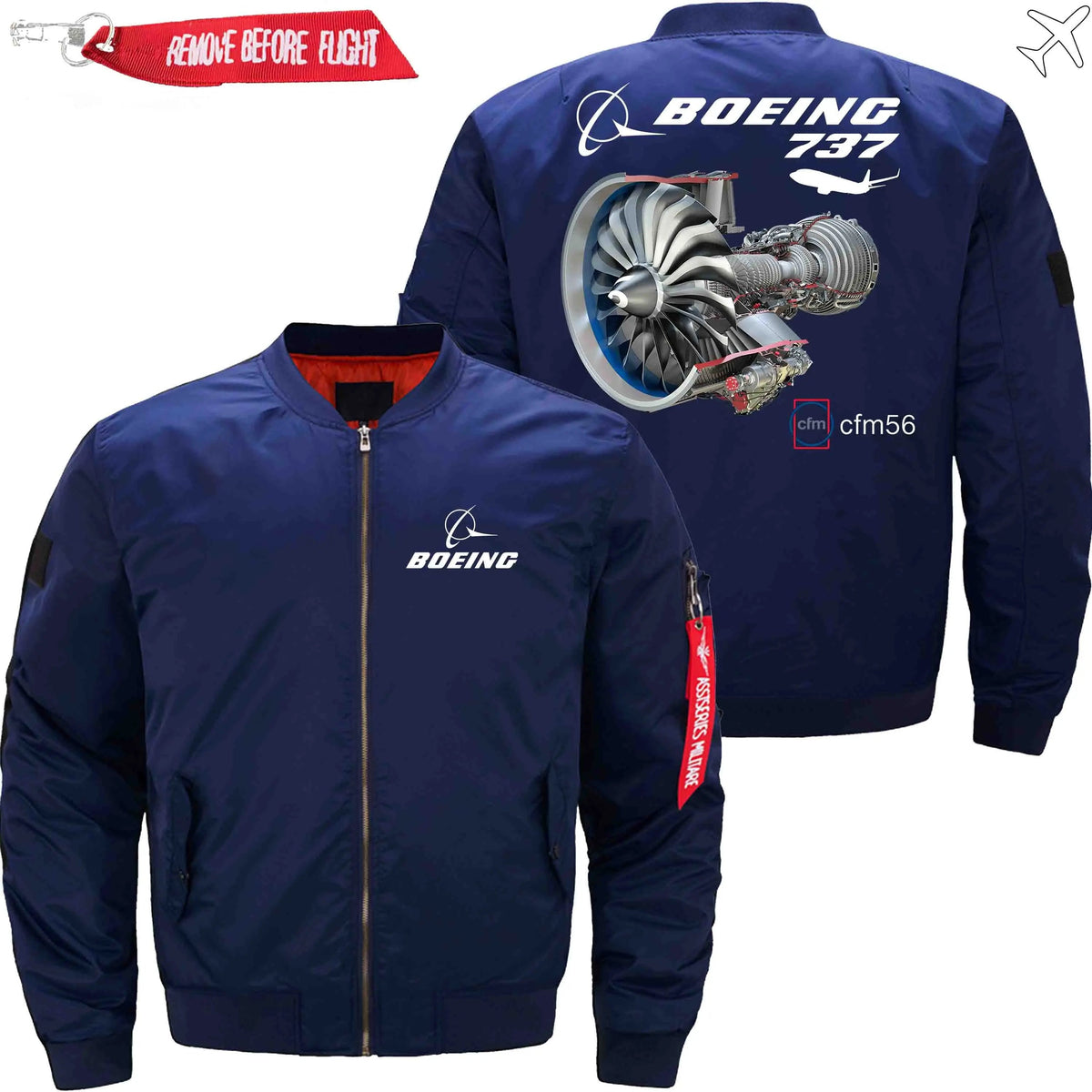 Boeing  B737 CFM56 Aircraft Engine Ma-1 Bomber Jacket Flight Jacket Aviator Jacket05 THE AV8R