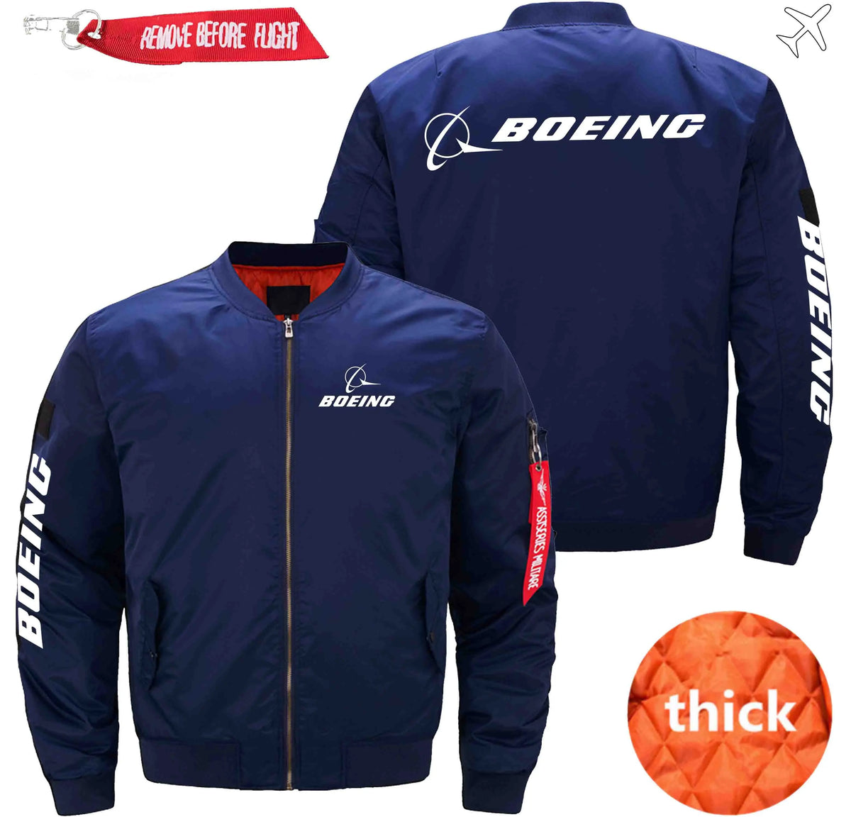 BOEING ETET24 BOMBER JACKET FLIGHT JACKET AVIATOR JACKET