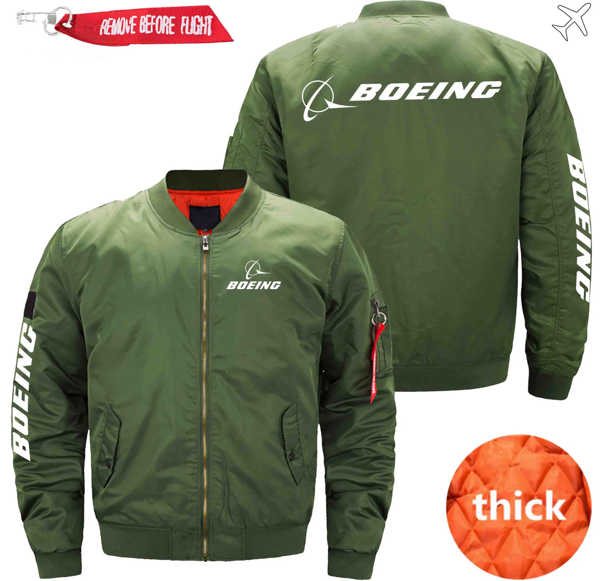 BOEING ETET24 BOMBER JACKET FLIGHT JACKET AVIATOR JACKET