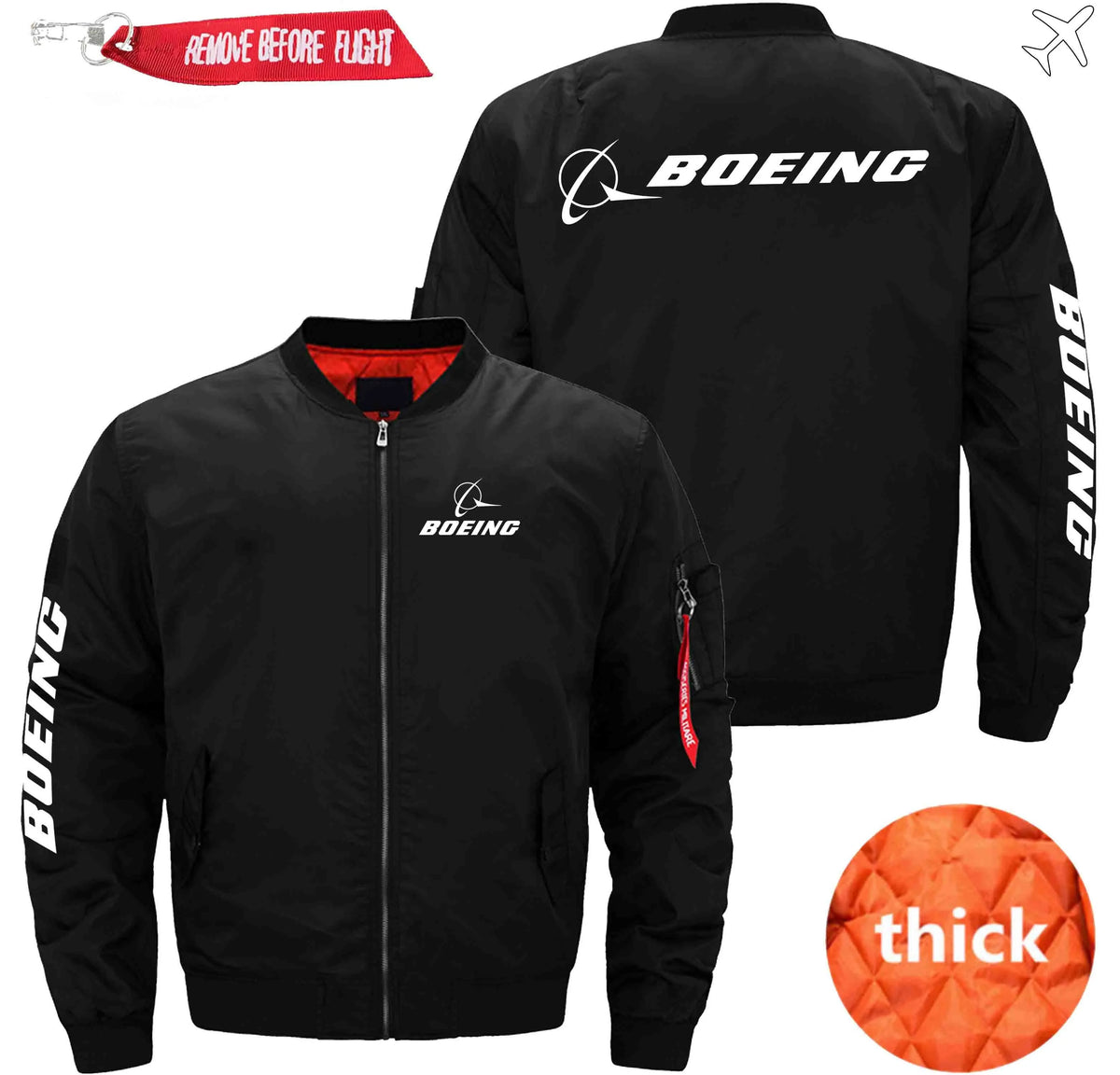 BOEING ETET24 BOMBER JACKET FLIGHT JACKET AVIATOR JACKET