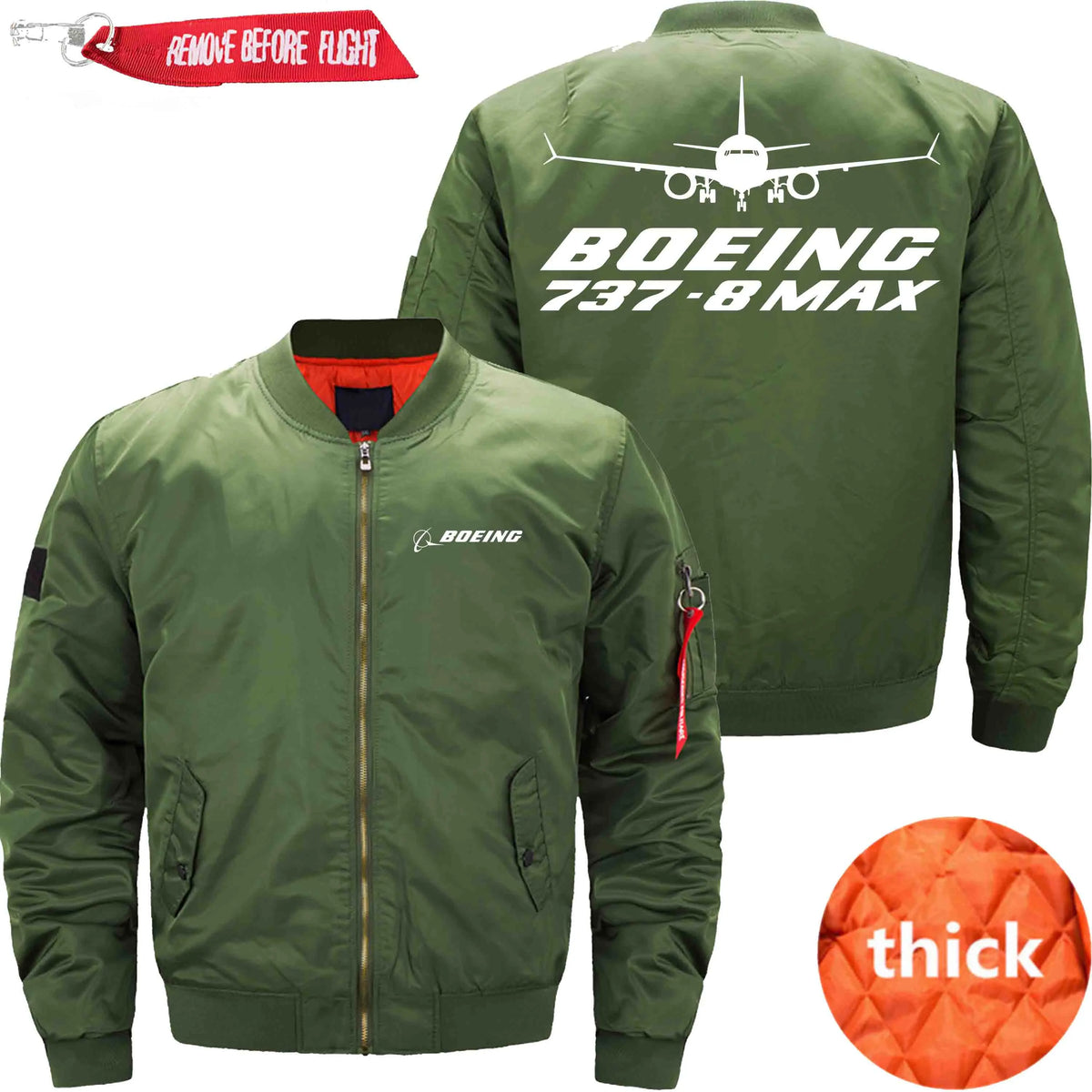 BOEING 737 MAX ETET BOMBER JACKET FLIGHT JACKET AVIATOR JACKET