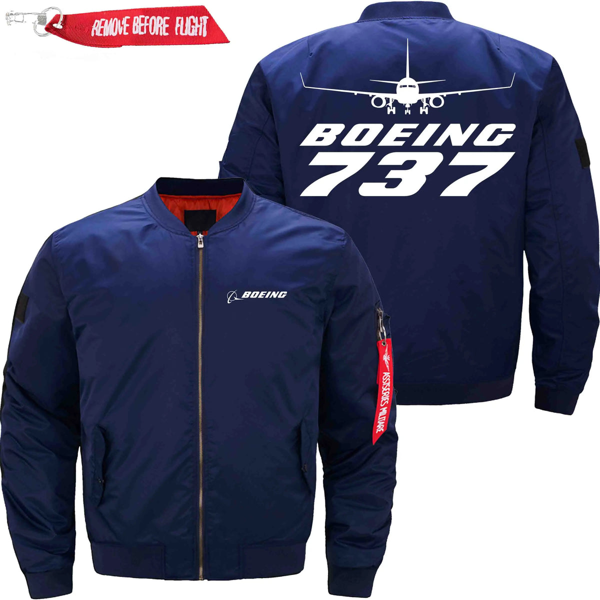 BOEING 737 ETET BOMBER JACKET FLIGHT JACKET AVIATOR JACKET