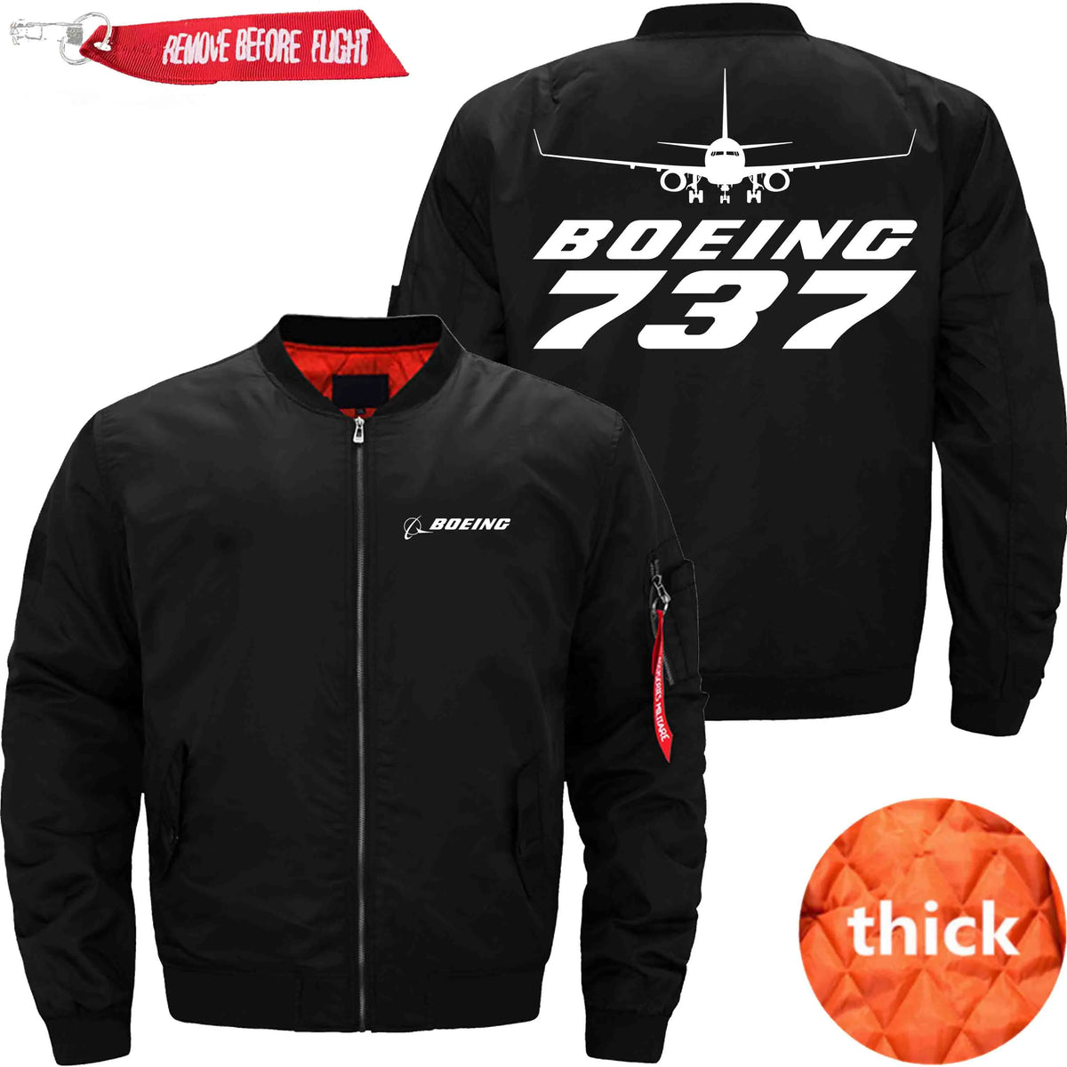 BOEING 737 ETET BOMBER JACKET FLIGHT JACKET AVIATOR JACKET