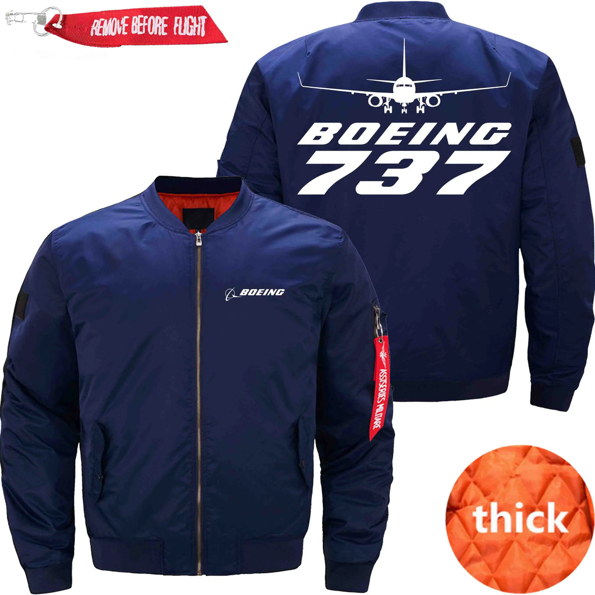 BOEING 737 ETET BOMBER JACKET FLIGHT JACKET AVIATOR JACKET