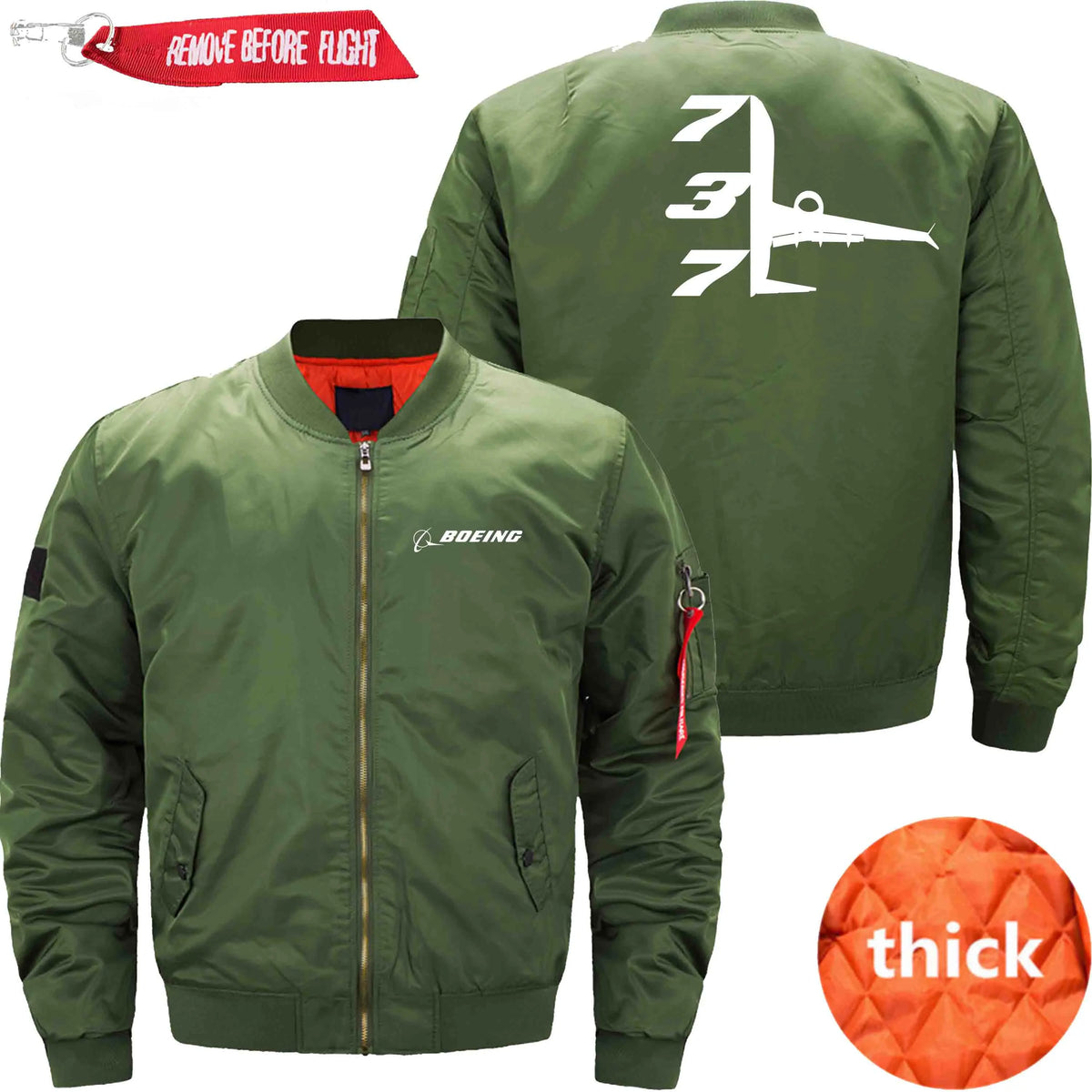 BOEING 737 ETET BOMBER JACKET FLIGHT JACKET AVIATOR JACKET