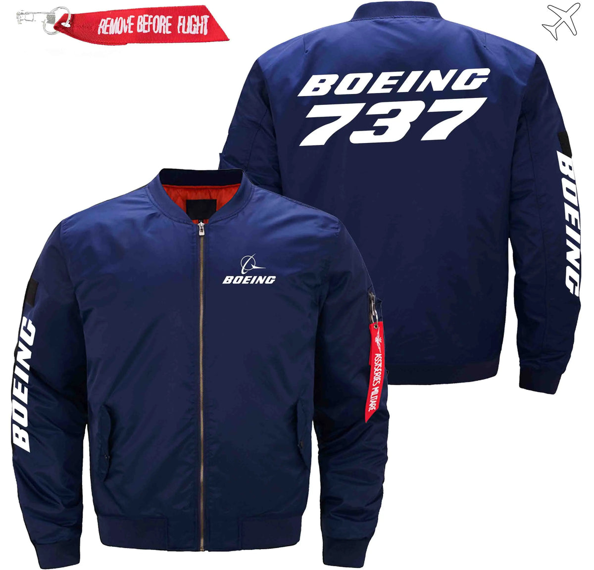 BOEING 737 ETET BOMBER JACKET FLIGHT JACKET AVIATOR JACKET