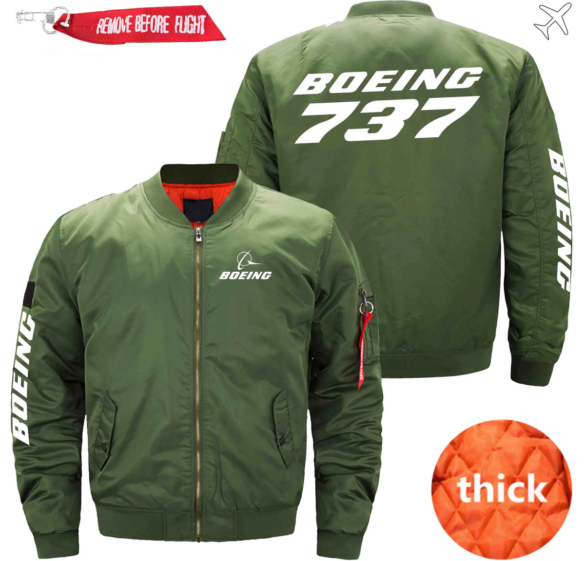 BOEING 737 ETET BOMBER JACKET FLIGHT JACKET AVIATOR JACKET