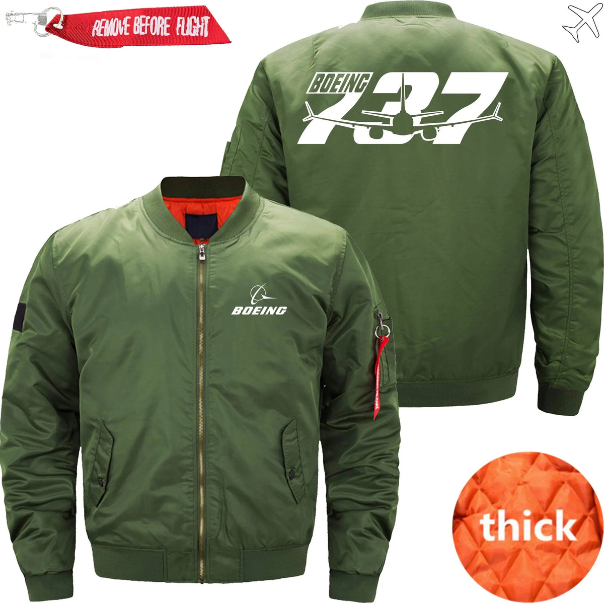 BOEING 737 ETET11 BOMBER JACKET FLIGHT JACKET AVIATOR JACKET