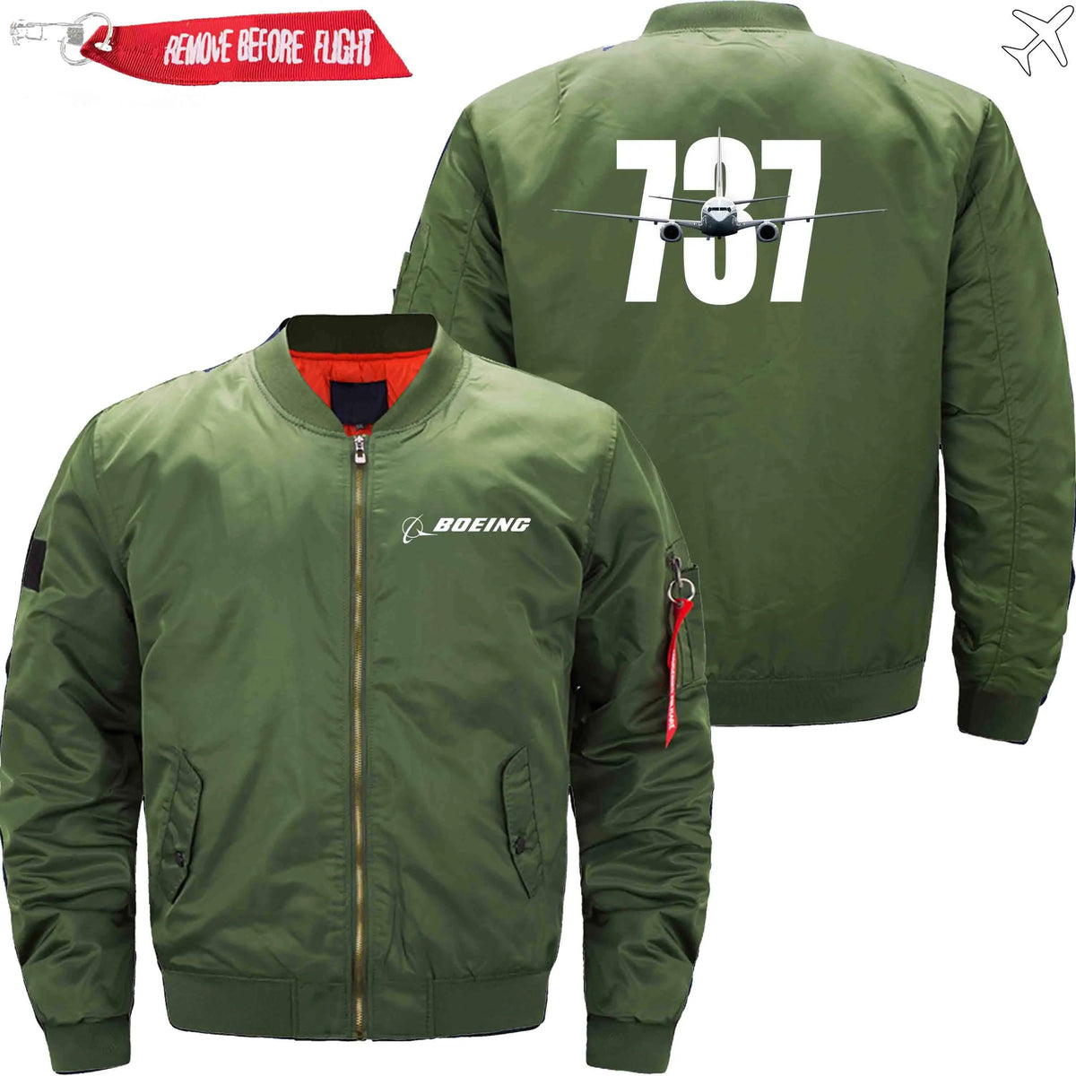 BOEING 737 ETET12 BOMBER JACKET FLIGHT JACKET AVIATOR JACKET