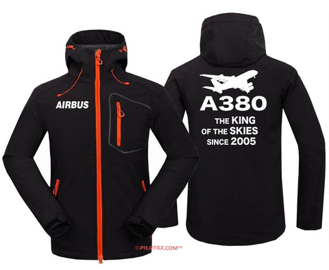 AIRBUS A380 WATERPROOF WINDPROOF SOFTSHELL HOODED JACKET