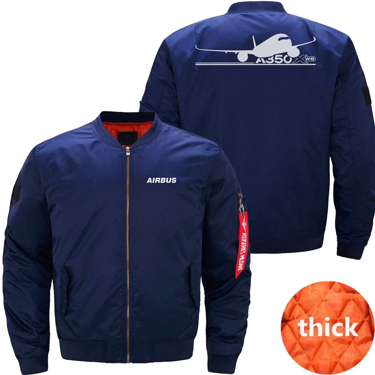 AIRBUS A350 XWB BOMBER FLIGHT AVIATOR JACKET