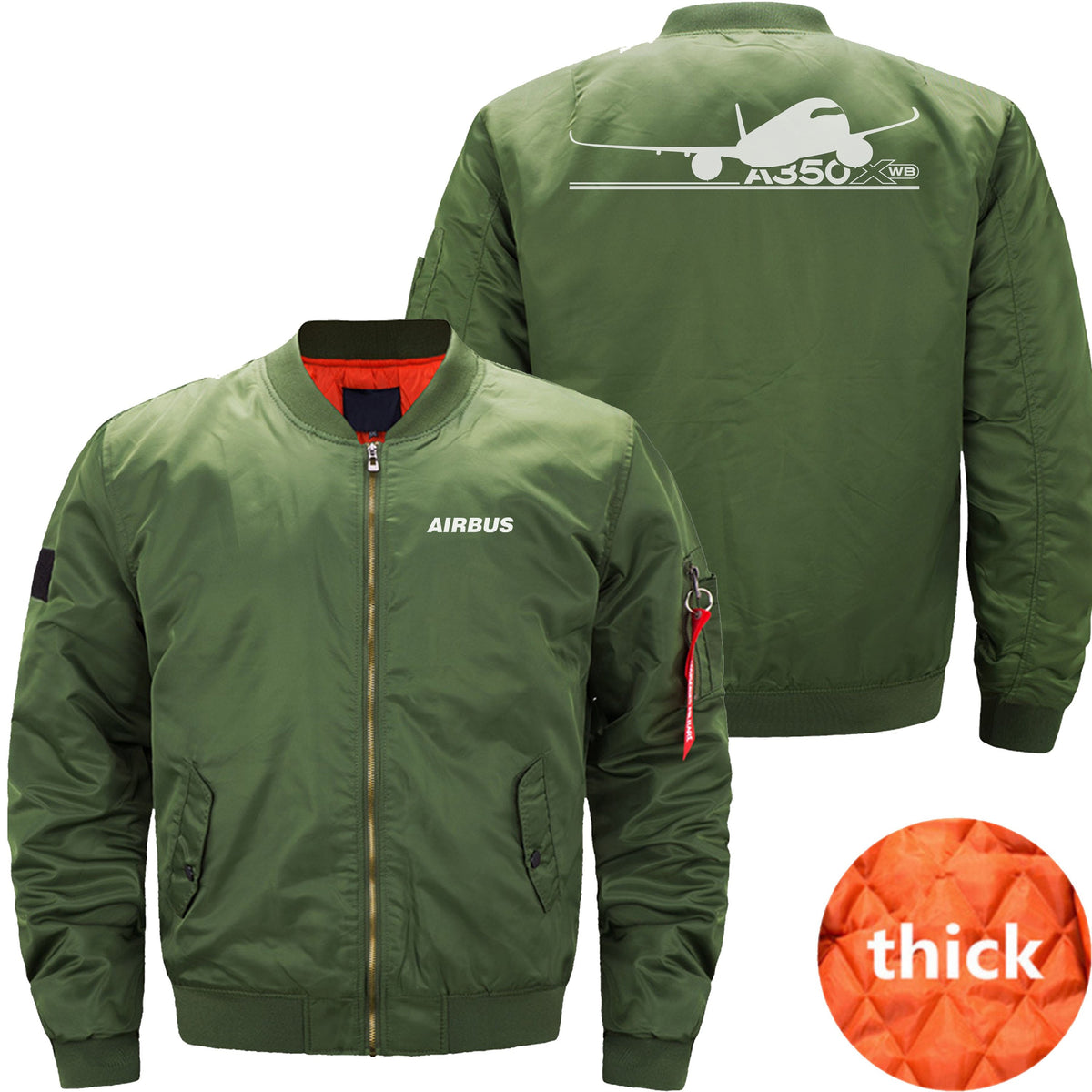 AIRBUS A350 XWB BOMBER FLIGHT AVIATOR JACKET