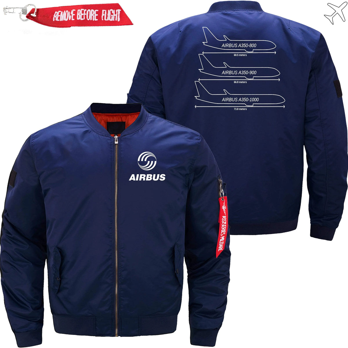 AIRBUS A350 FAMILY AIRBUS A350 ETET BOMBER JACKET FLIGHT JACKET AVIATOR JACKET