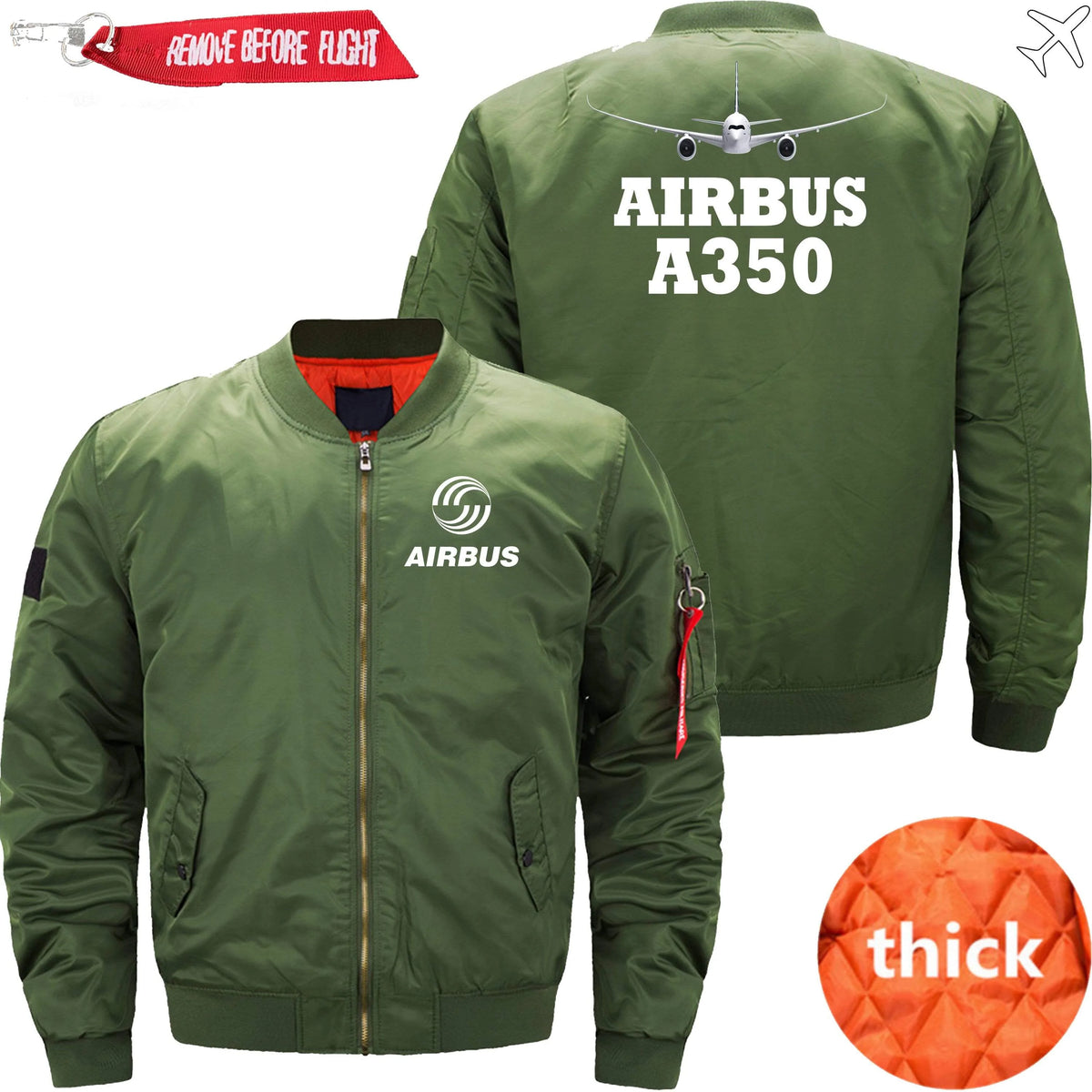 AIRBUS A350 ETET BOMBER JACKET FLIGHT JACKET AVIATOR JACKET