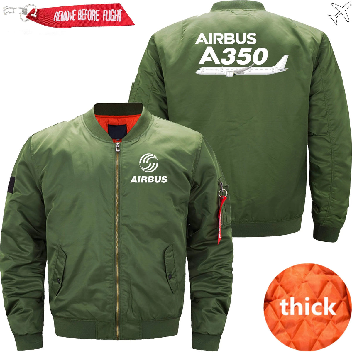 AIRBUS A350 ETET BOMBER JACKET FLIGHT JACKET AVIATOR JACKET