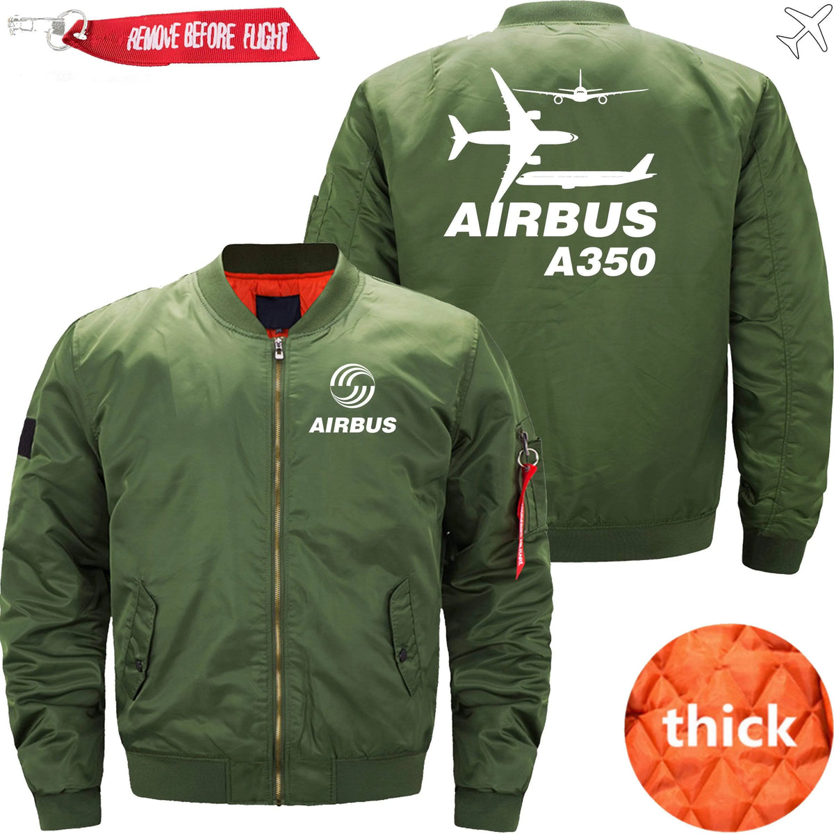 AIRBUS A350 ETET BOMBER JACKET FLIGHT JACKET AVIATOR JACKET