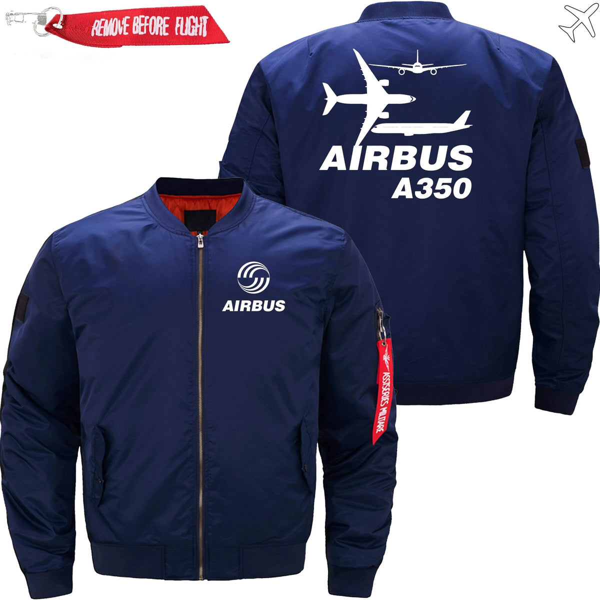 AIRBUS A350 ETET BOMBER JACKET FLIGHT JACKET AVIATOR JACKET