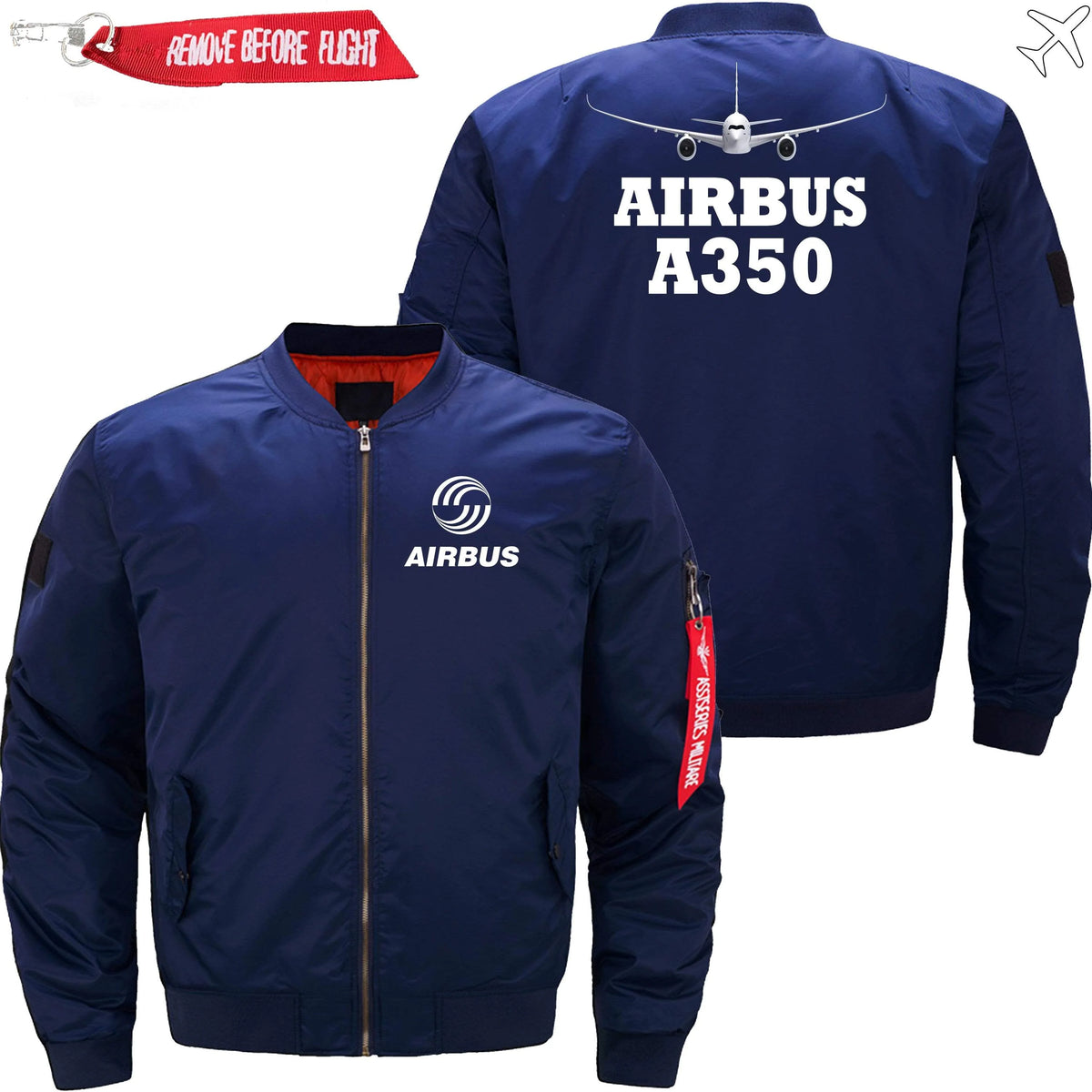 AIRBUS A350 ETET BOMBER JACKET FLIGHT JACKET AVIATOR JACKET