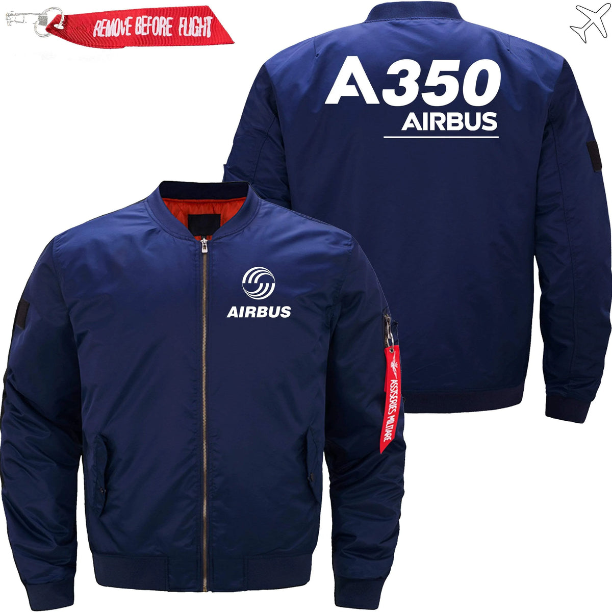 AIRBUS A350 ETET BOMBER JACKET FLIGHT JACKET AVIATOR JACKET