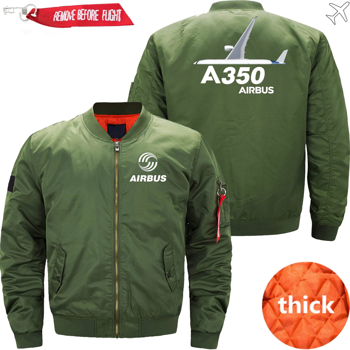 AIRBUS A350 ETET BOMBER JACKET FLIGHT JACKET AVIATOR JACKET