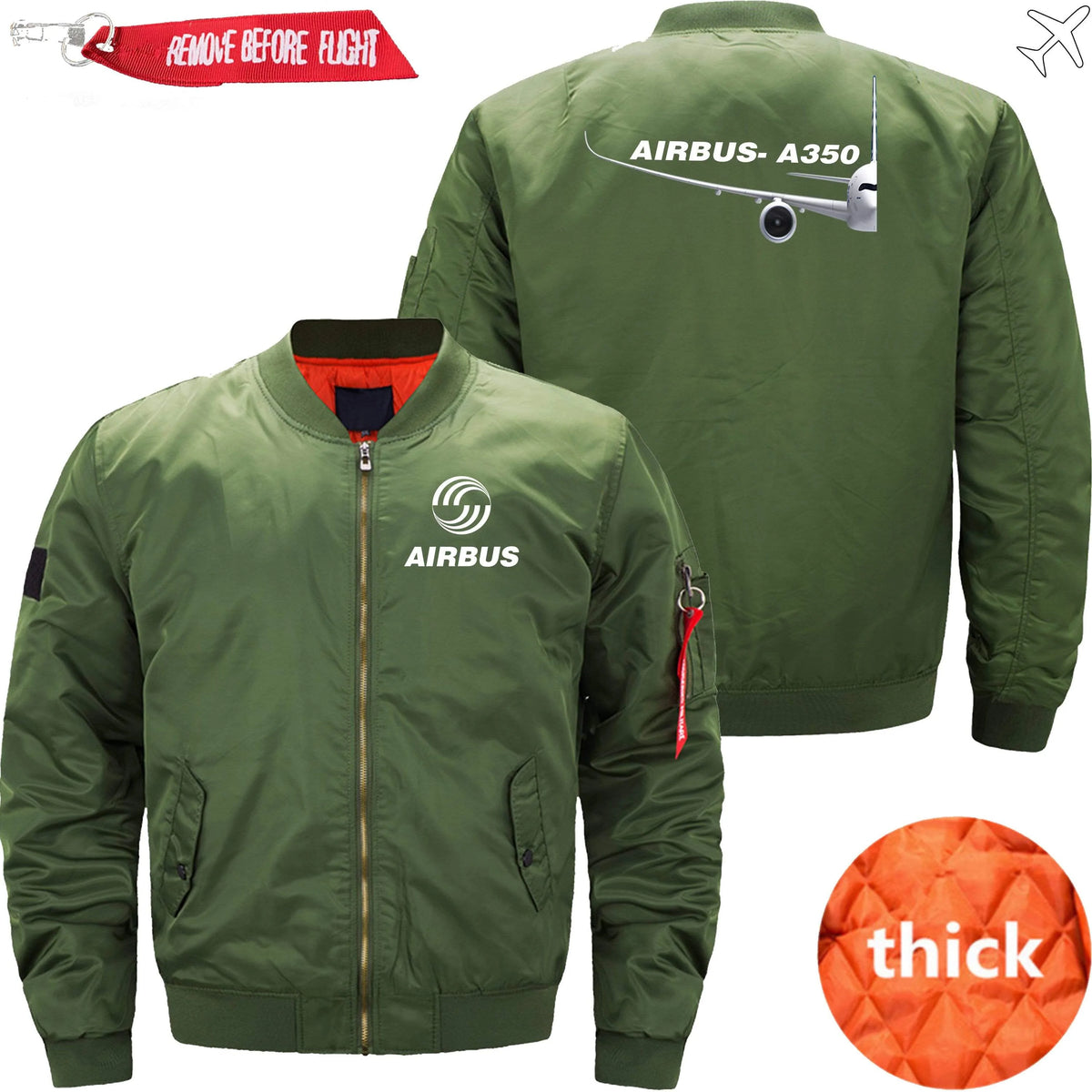 AIRBUS A350 ETET BOMBER JACKET FLIGHT JACKET AVIATOR JACKET