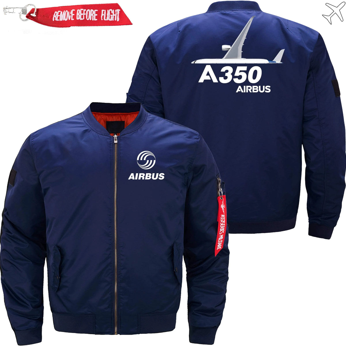 AIRBUS A350 ETET BOMBER JACKET FLIGHT JACKET AVIATOR JACKET