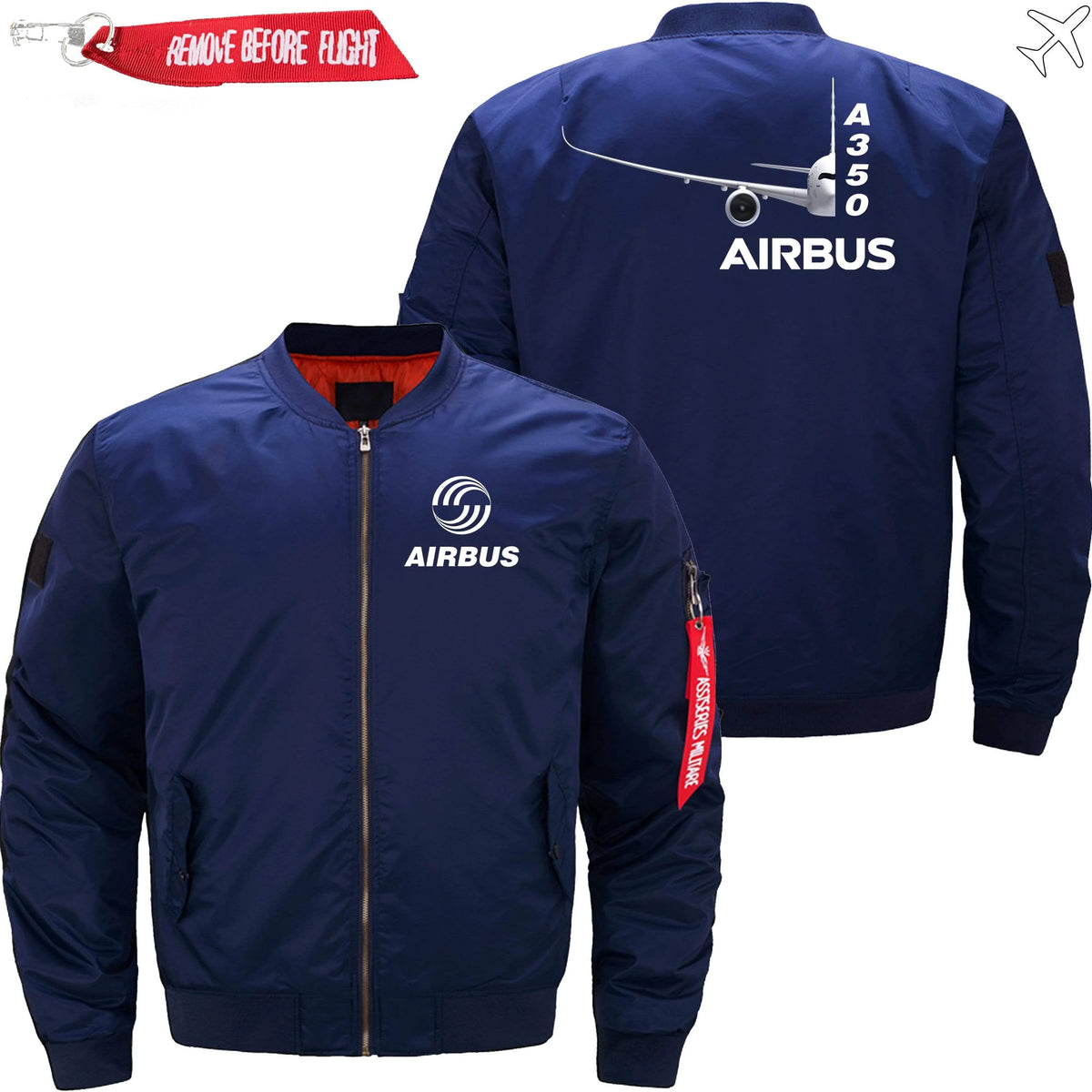 AIRBUS A350XWB ETET BOMBER JACKET FLIGHT JACKET AVIATOR JACKET