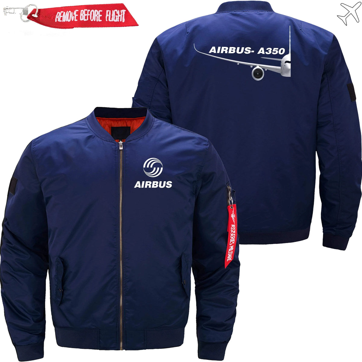 AIRBUS A350 ETET BOMBER JACKET FLIGHT JACKET AVIATOR JACKET