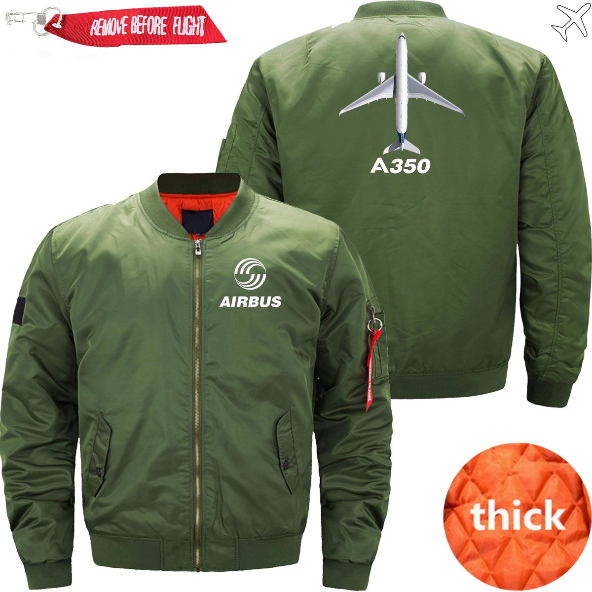 AIRBUS A350 ETET BOMBER JACKET FLIGHT JACKET AVIATOR JACKET