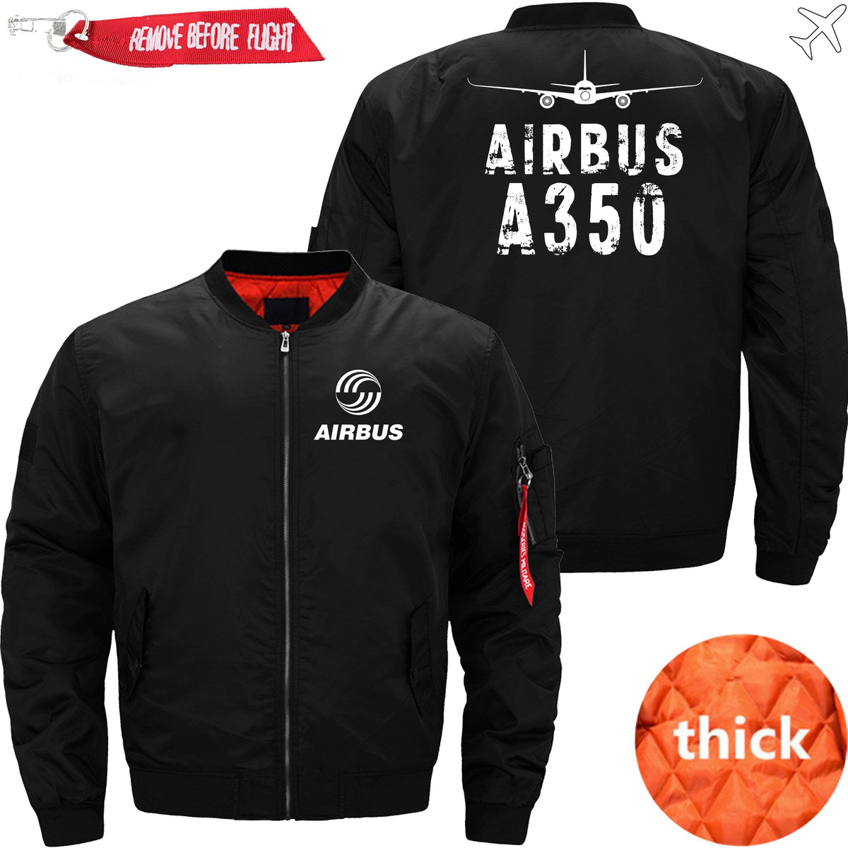 AIRBUS A350 BOMBER JACKET FLIGHT JACKET AVIATOR JACKET