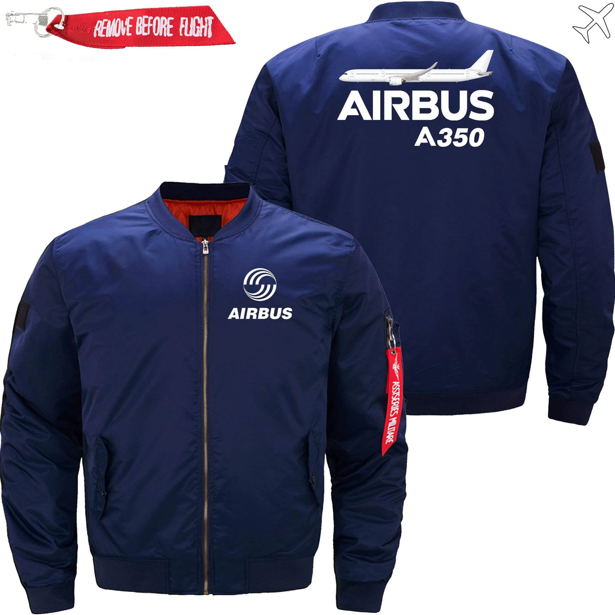 AIRBUS A350 ETET BOMBER JACKET FLIGHT JACKET AVIATOR JACKET