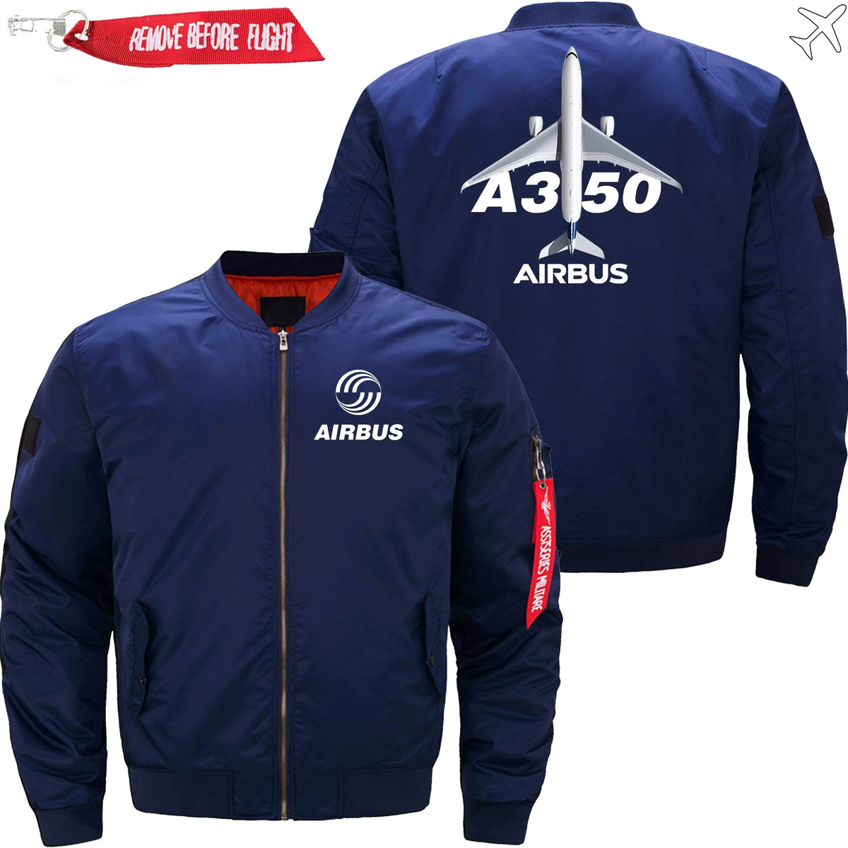 AIRBUS A350 ETET BOMBER JACKET FLIGHT JACKET AVIATOR JACKET