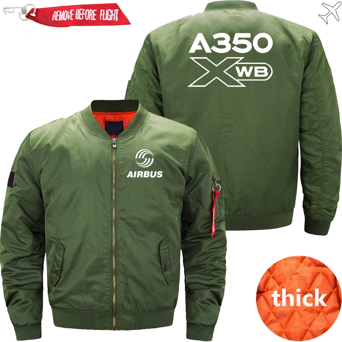 AIRBUS A350XWB BOMBER JACKET FLIGHT JACKET AVIATOR JACKET