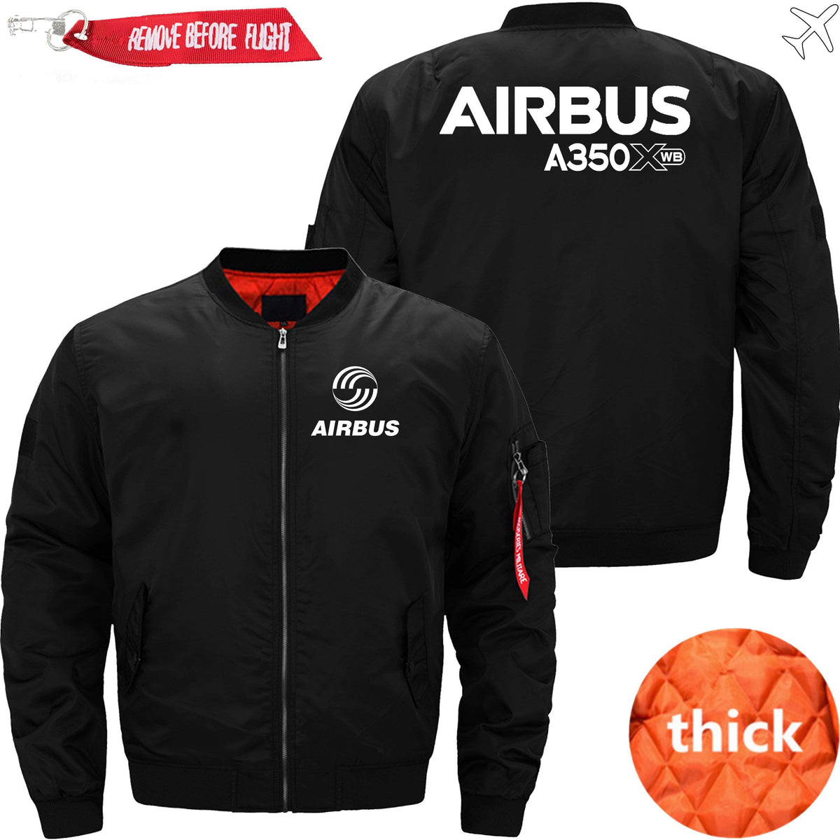 AIRBUS A350XWB BOMBER JACKET FLIGHT JACKET AVIATOR JACKET