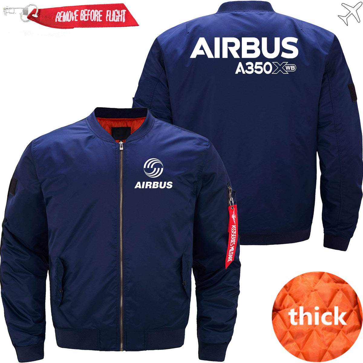 AIRBUS A350XWB BOMBER JACKET FLIGHT JACKET AVIATOR JACKET