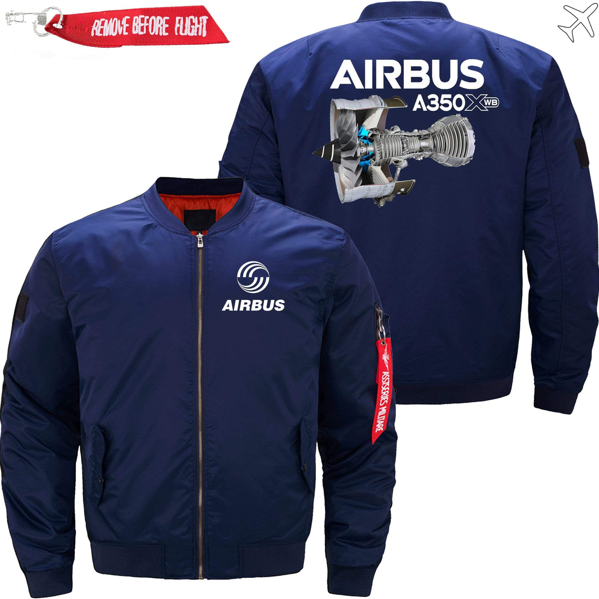 AIRBUS A350XWB ETET BOMBER JACKET FLIGHT JACKET AVIATOR JACKET