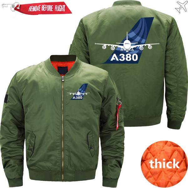 AIRBUS A380 ETET BOMBER JACKET FLIGHT JACKET AVIATOR JACKET