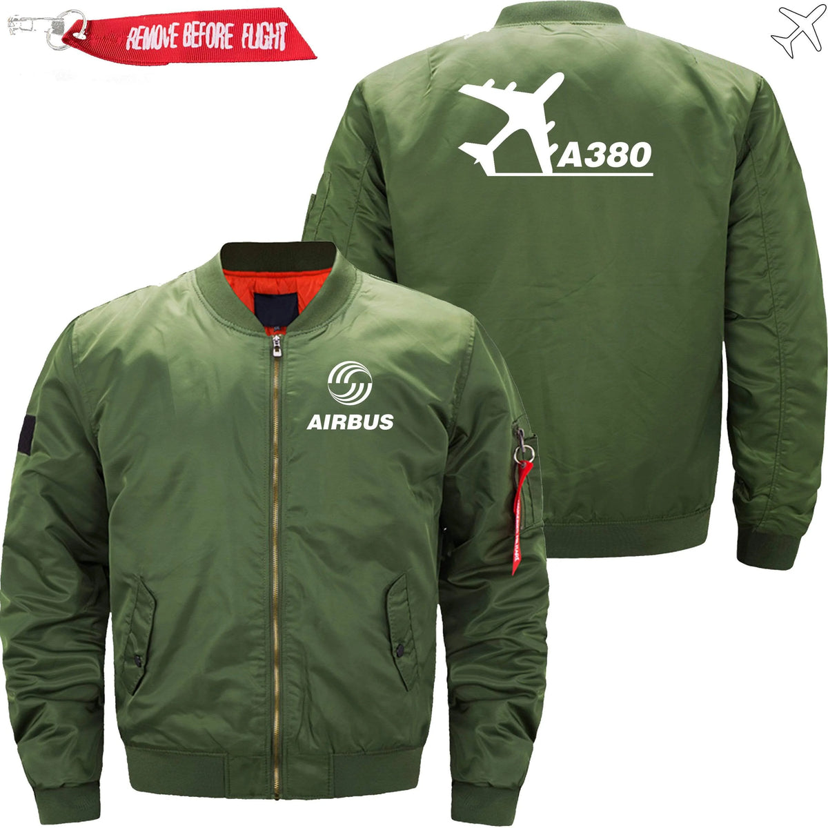 AIRBUS A380 ETET BOMBER JACKET FLIGHT JACKET AVIATOR JACKET