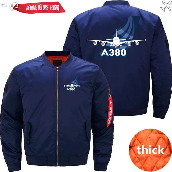 AIRBUS A380 ETET BOMBER JACKET FLIGHT JACKET AVIATOR JACKET